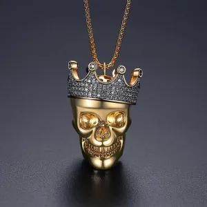 Cycolinks Hip Hop Skull Crown Cubic Zircon Necklace