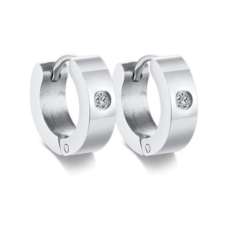 Cycolinks Hoop Earrings with CZ Stone