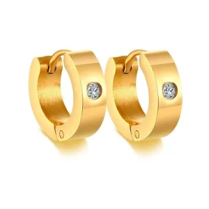 Cycolinks Hoop Earrings with CZ Stone