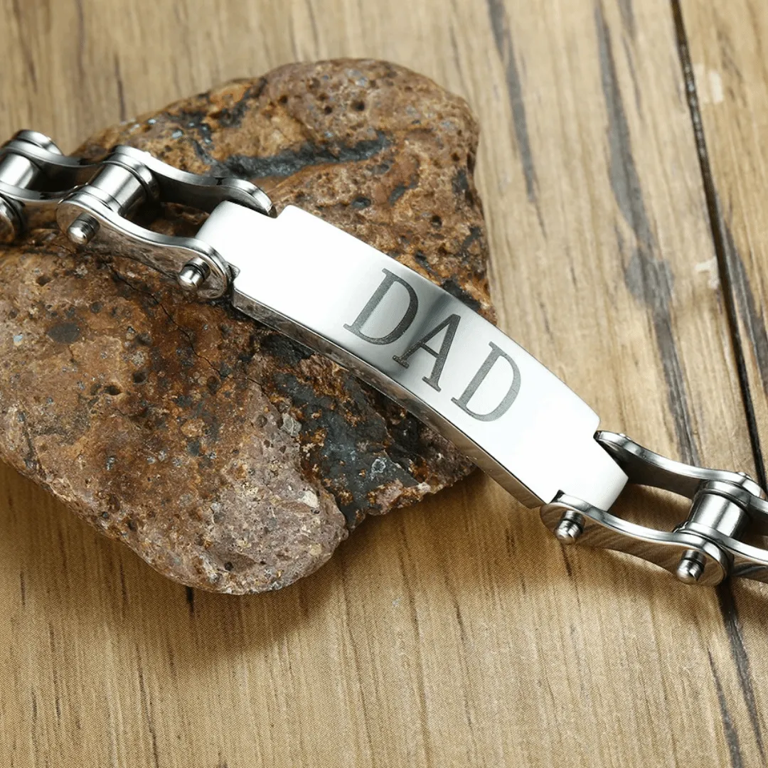 Cycolinks Personalised Mens Bike Bracelet