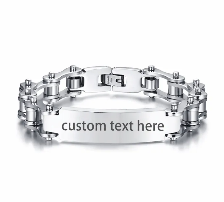 Cycolinks Personalised Mens Bike Bracelet