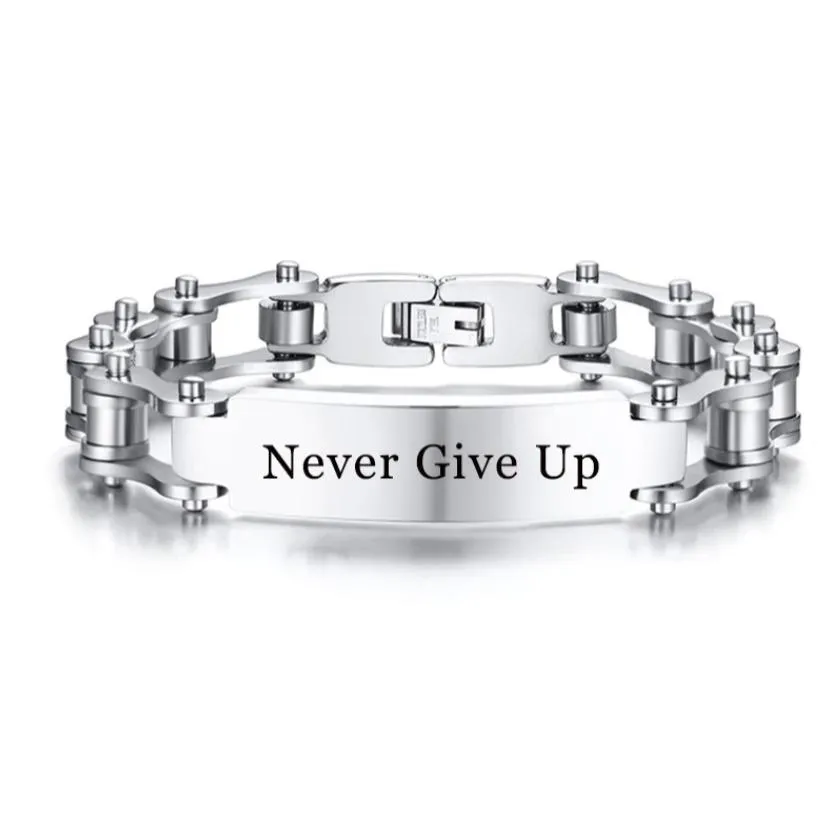 Cycolinks Personalised Mens Bike Bracelet