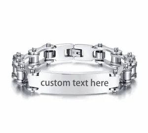 Cycolinks Personalised Mens Bike Bracelet