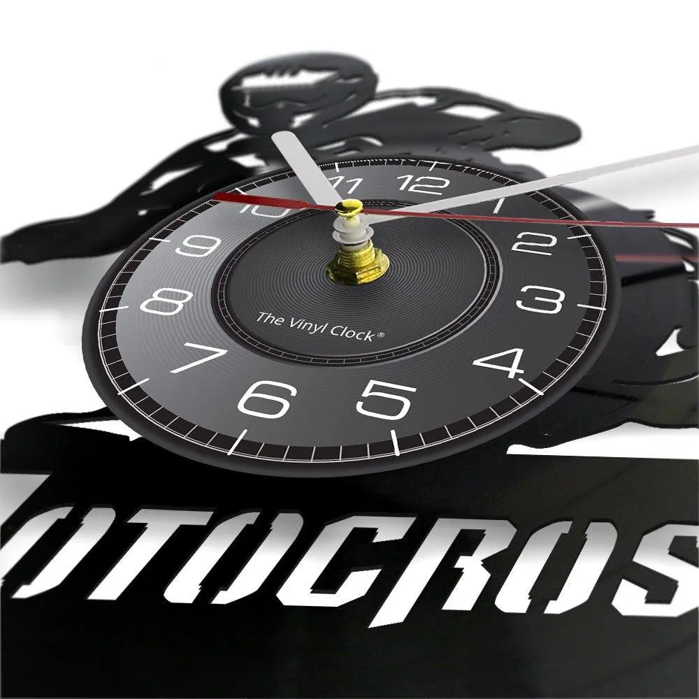 Cycolinks Professional Motocross Rider Vinyl Clock
