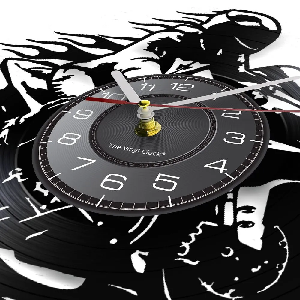 Cycolinks Professional Motorbike Rider Vinyl Clock
