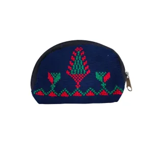 Cypress Tree Hand-Embroidered Coin Pouch (medium)