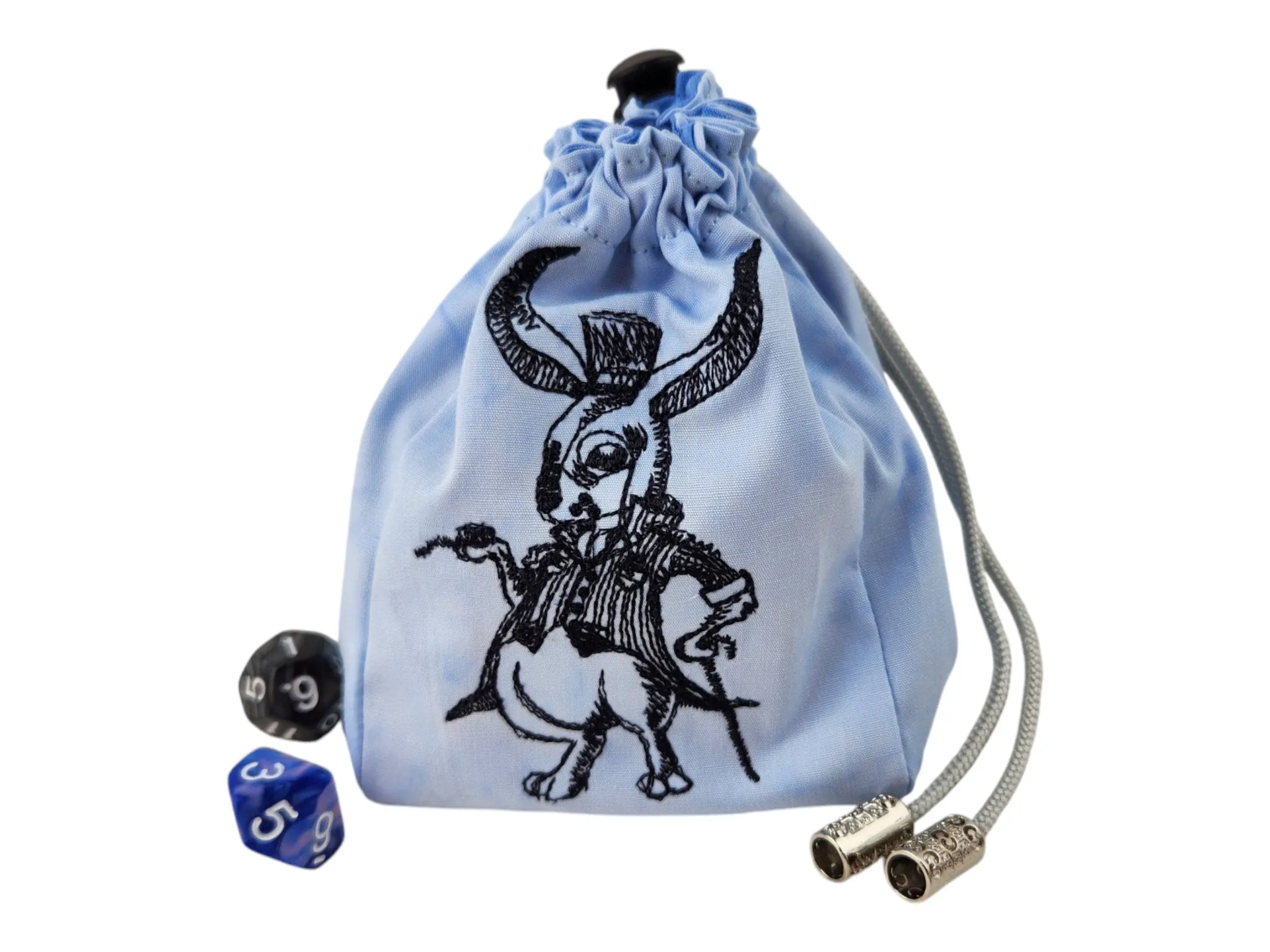 Dapper Rabbit dice bag