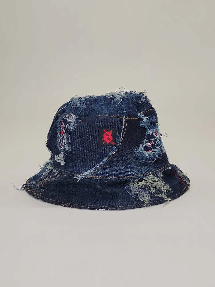 Denim/Paisley Bucket Hat
