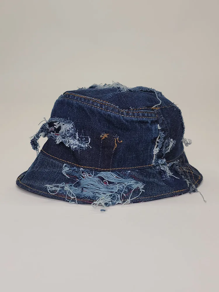 Denim/Paisley Bucket Hat