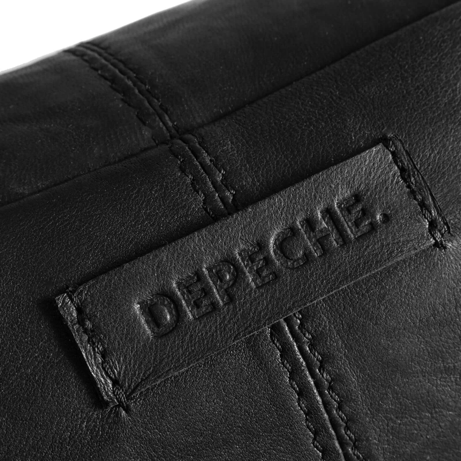 Depeche Black Leather Bumbag/Sling Bag