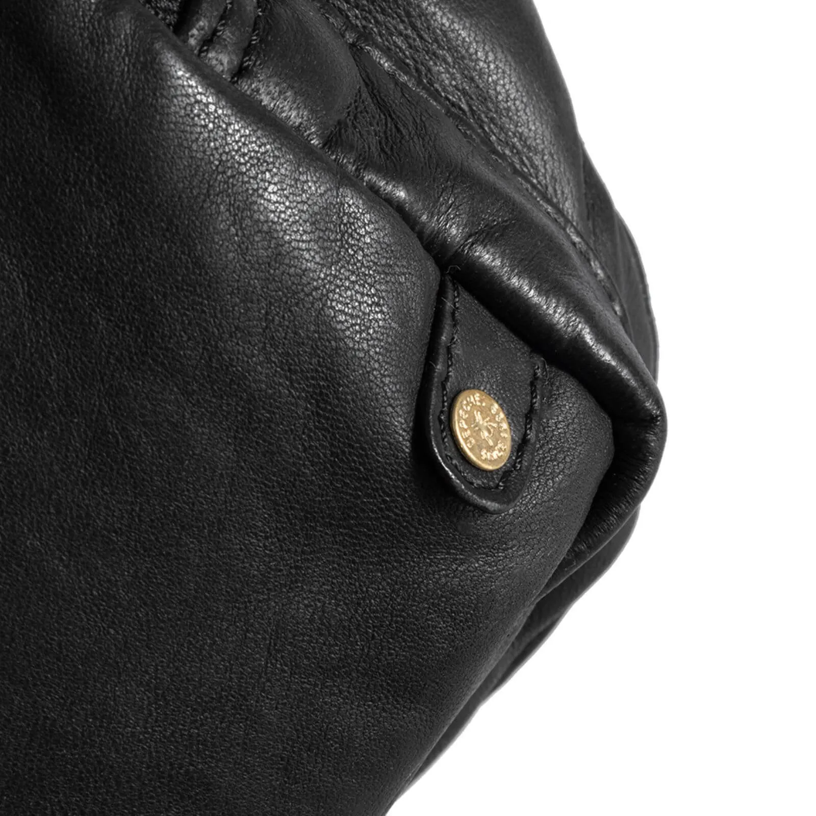 Depeche Black Leather Bumbag/Sling Bag