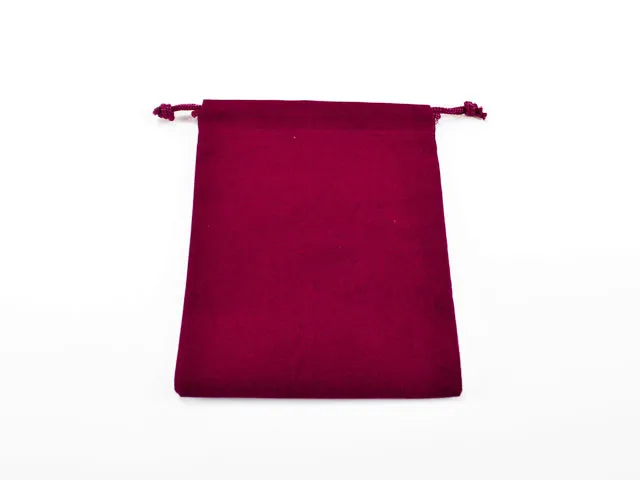 Dice Bag Suedecloth Small Burgundy