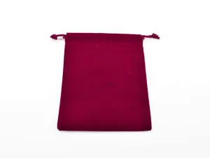Dice Bag Suedecloth Small Burgundy