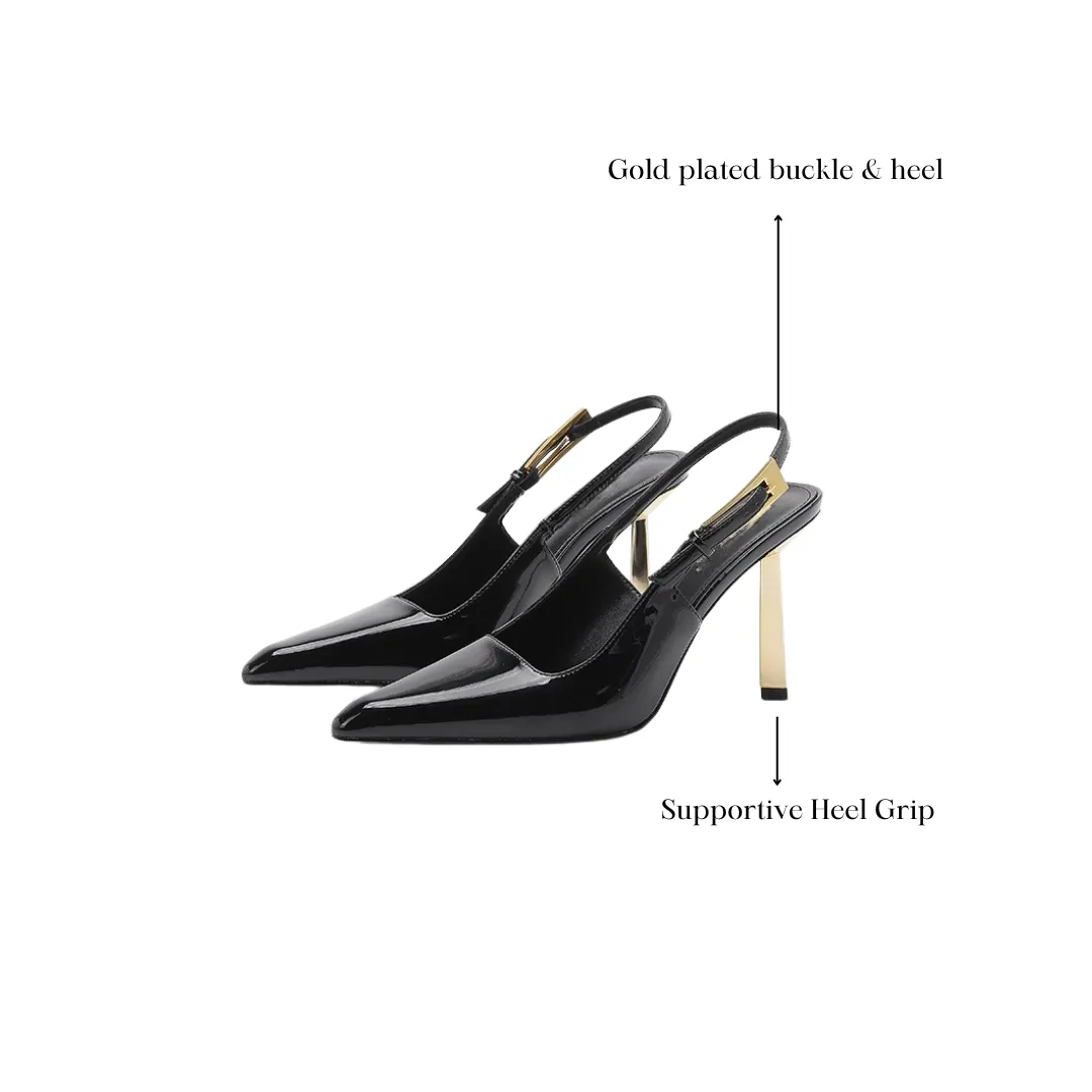 Divine One-Line Bareback Heels