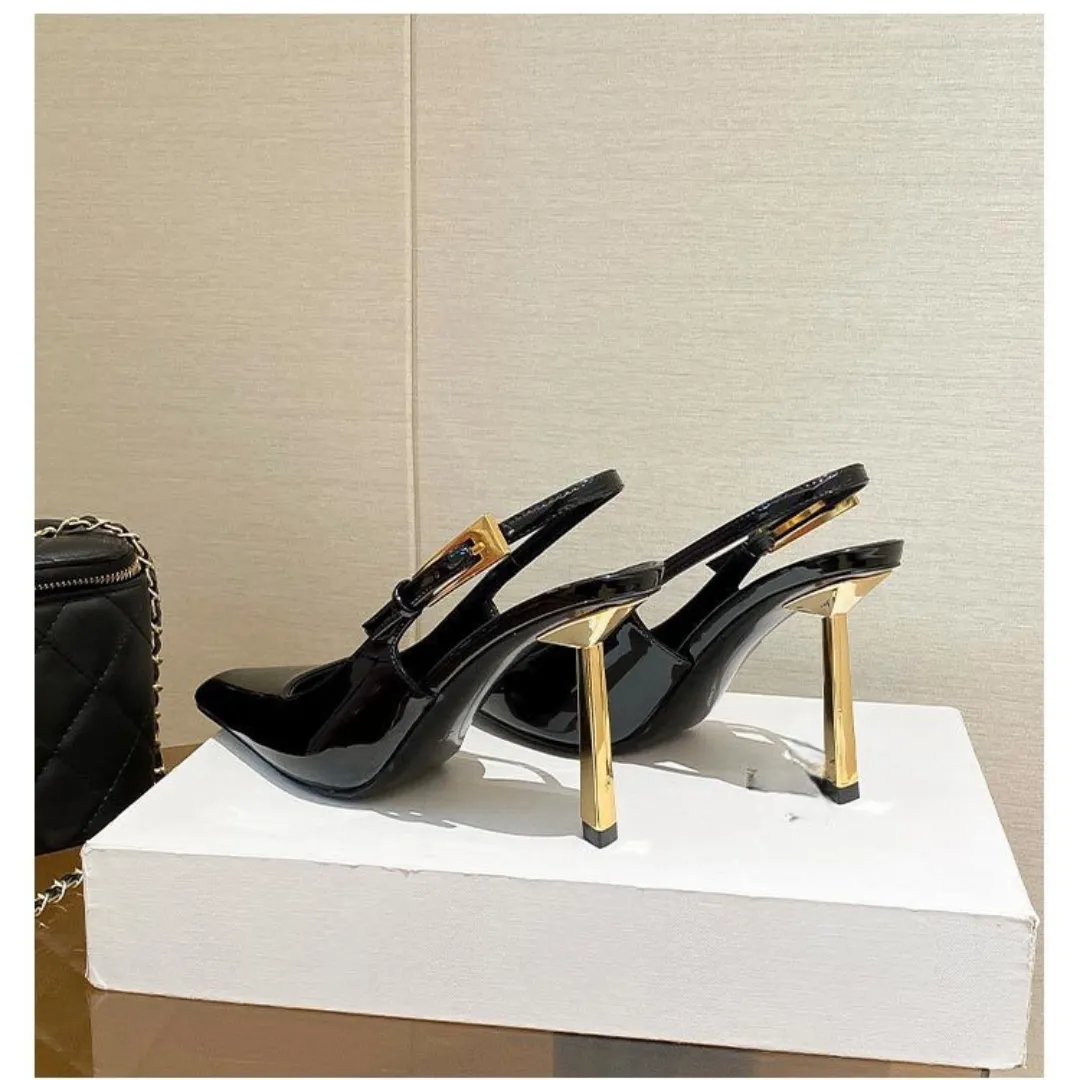 Divine One-Line Bareback Heels