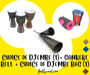 DJEMBE DRUM   BAG   GANKEKE BELL Bundle *SPECIAL BUY*