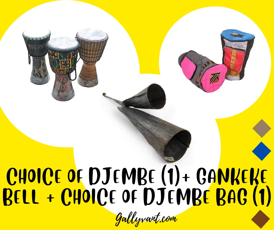 DJEMBE DRUM   BAG   GANKEKE BELL Bundle *SPECIAL BUY*