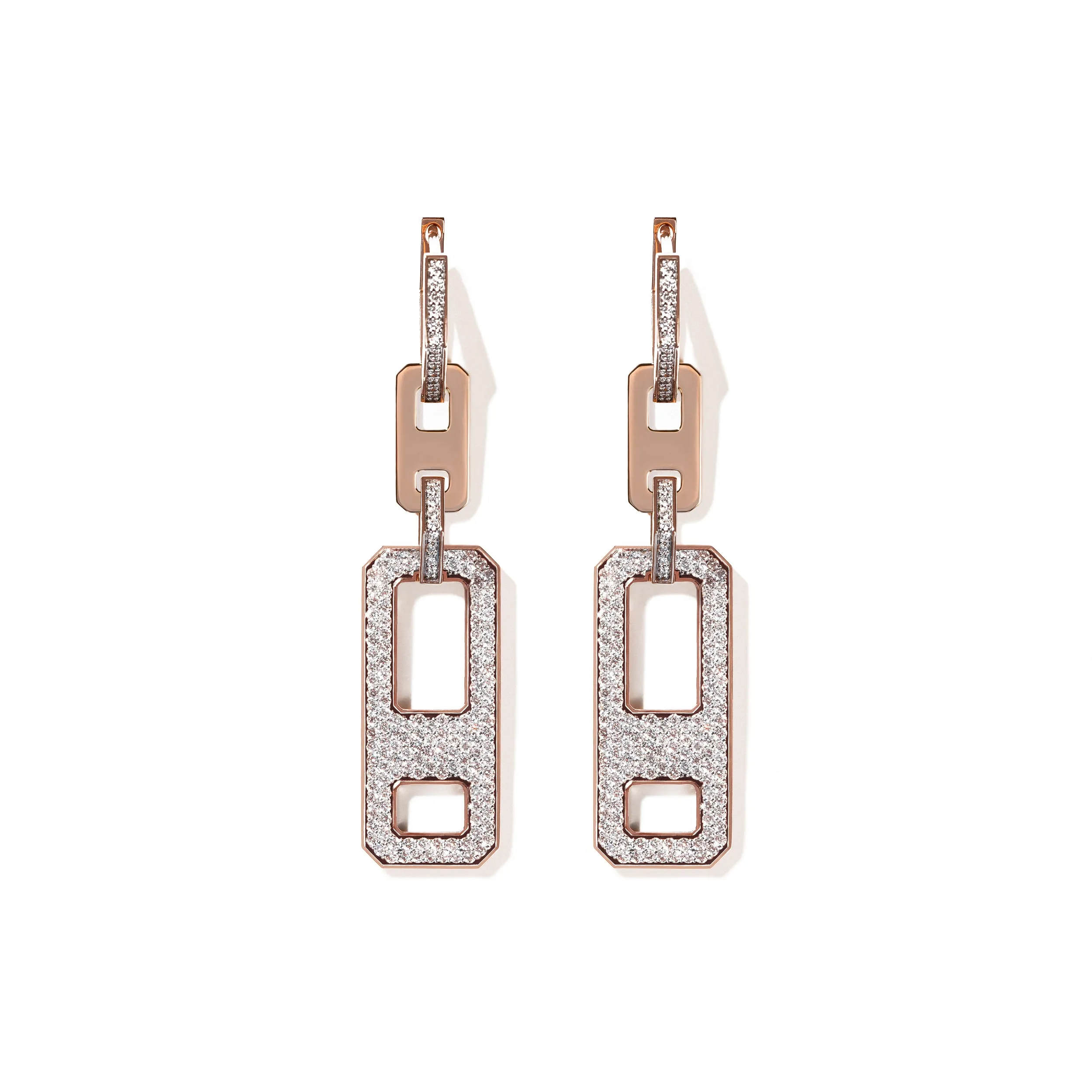 DNA Pave Diamond Long Single Earring