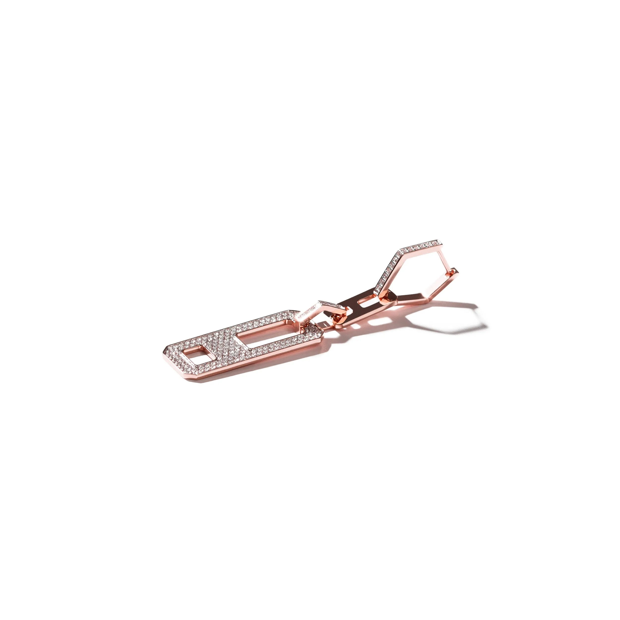 DNA Pave Diamond Long Single Earring