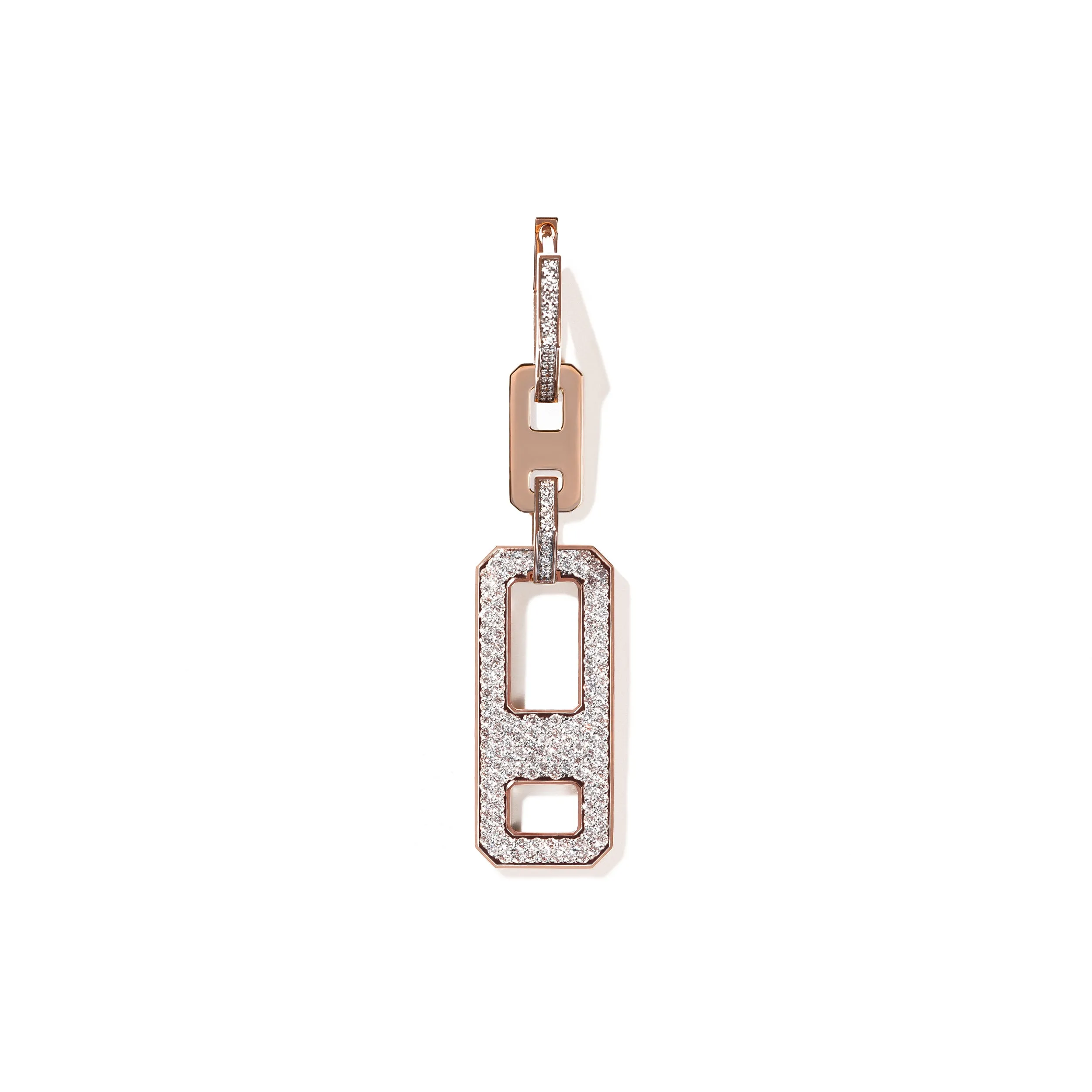 DNA Pave Diamond Long Single Earring
