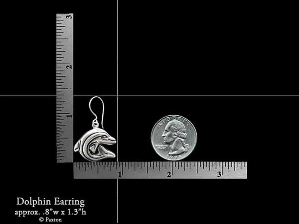 Dolphin Earrings Sterling Silver