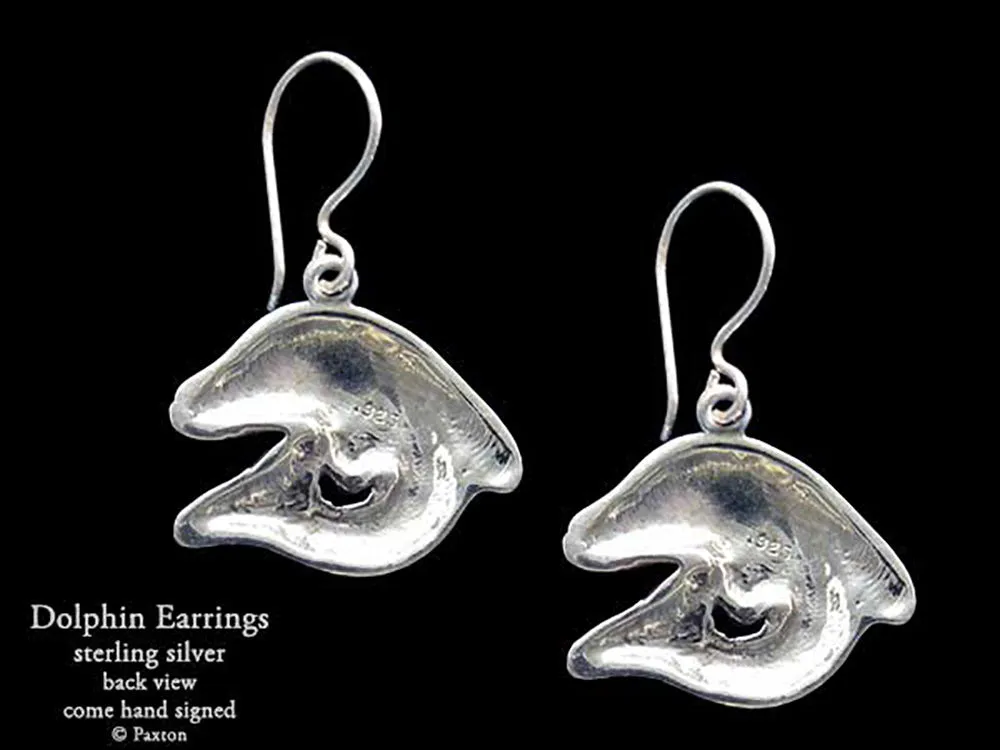 Dolphin Earrings Sterling Silver