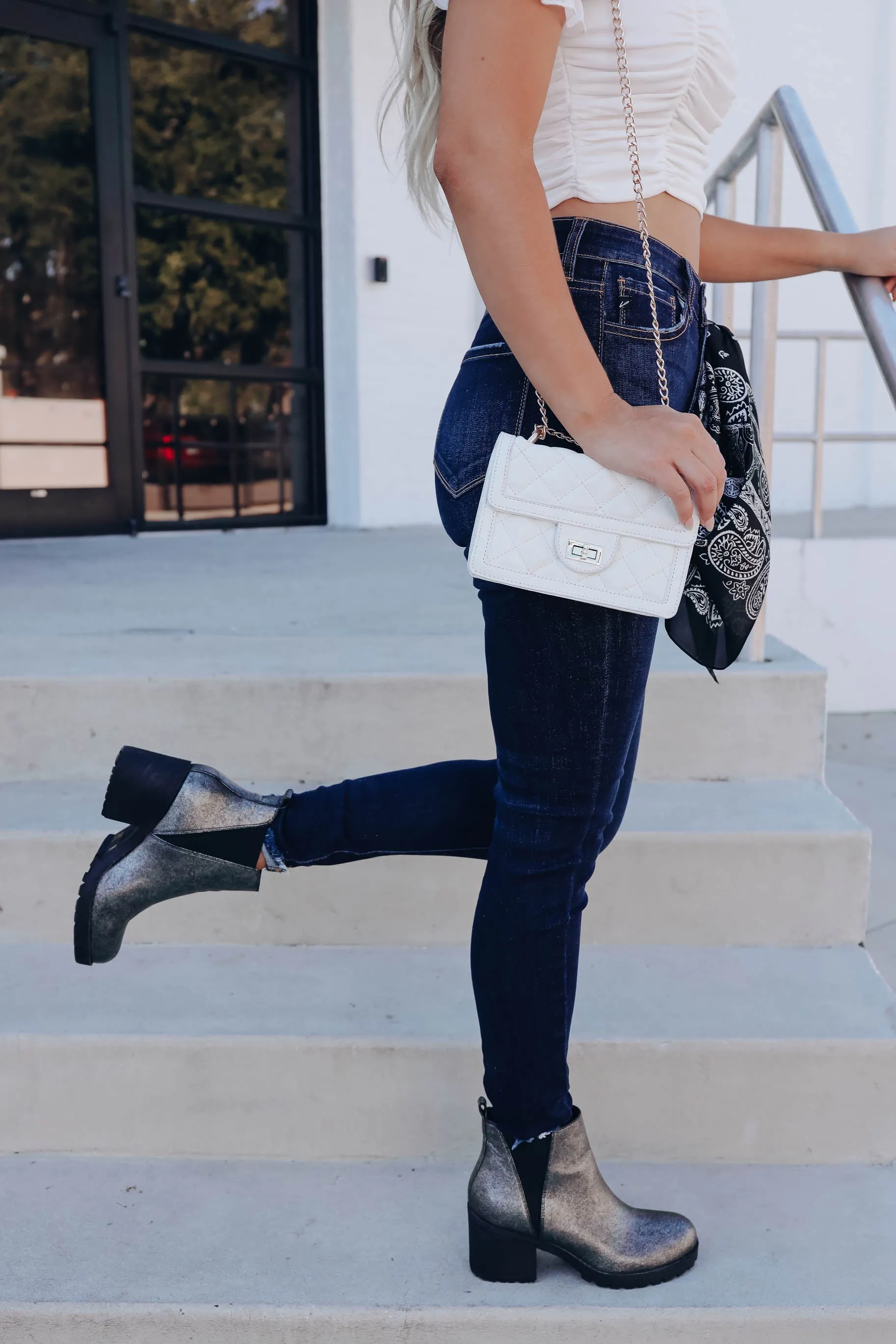 Donatella Quilted Bag - White