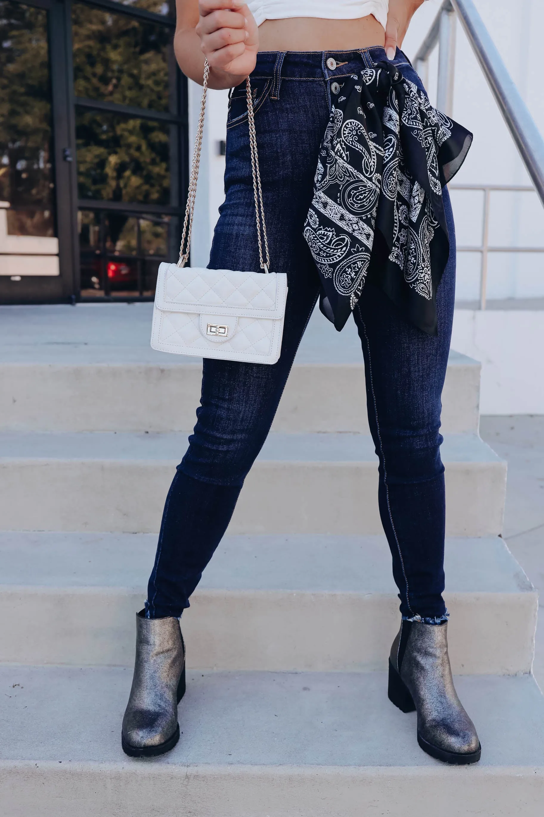 Donatella Quilted Bag - White