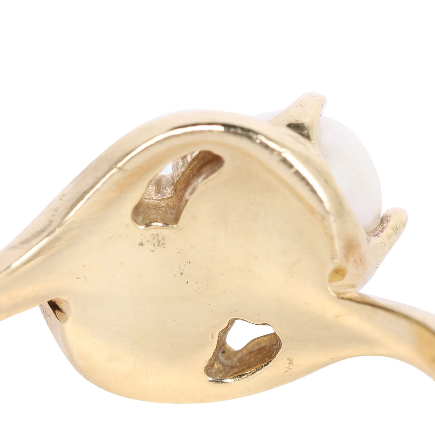 Double Pearl Ring 10KT Size 6.5 (Authentic Pre-Owned)