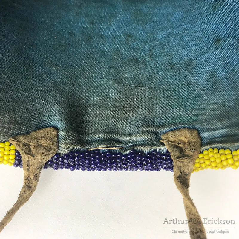Double-Sided Plateau Beaded Flat Bag with Bead Fringe