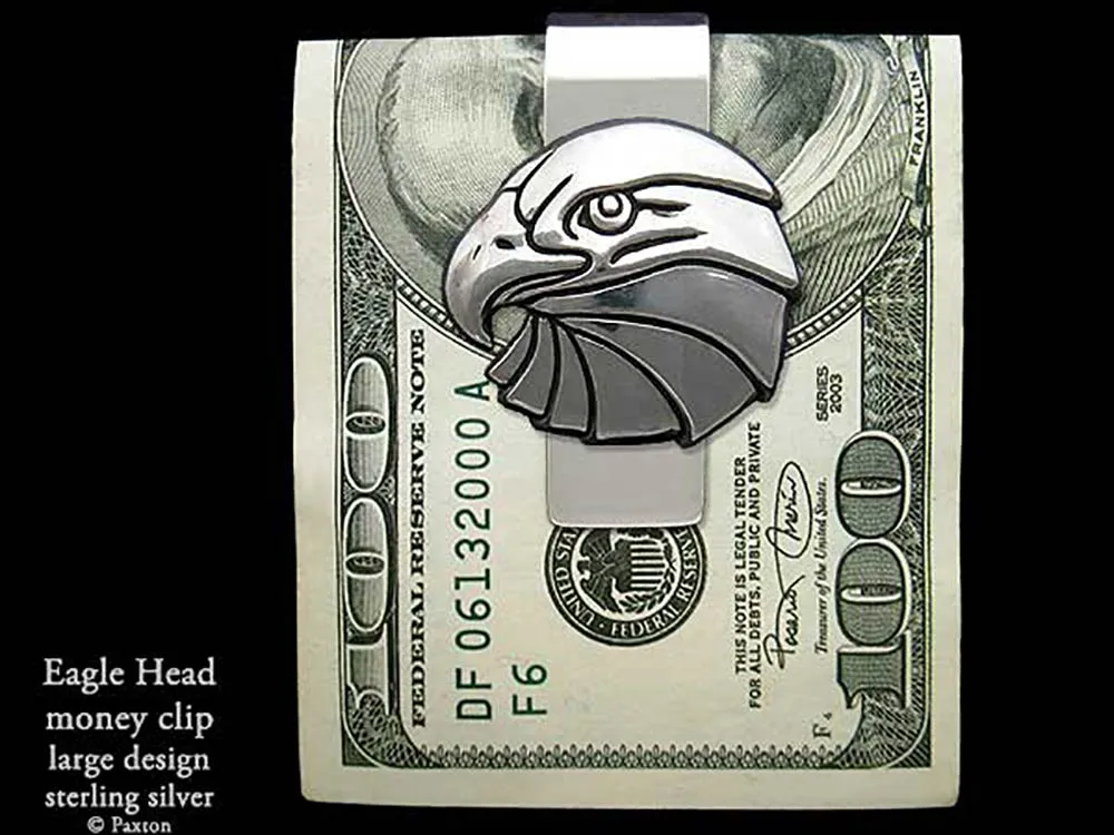 Eagle Head Money Clip Sterling Silver