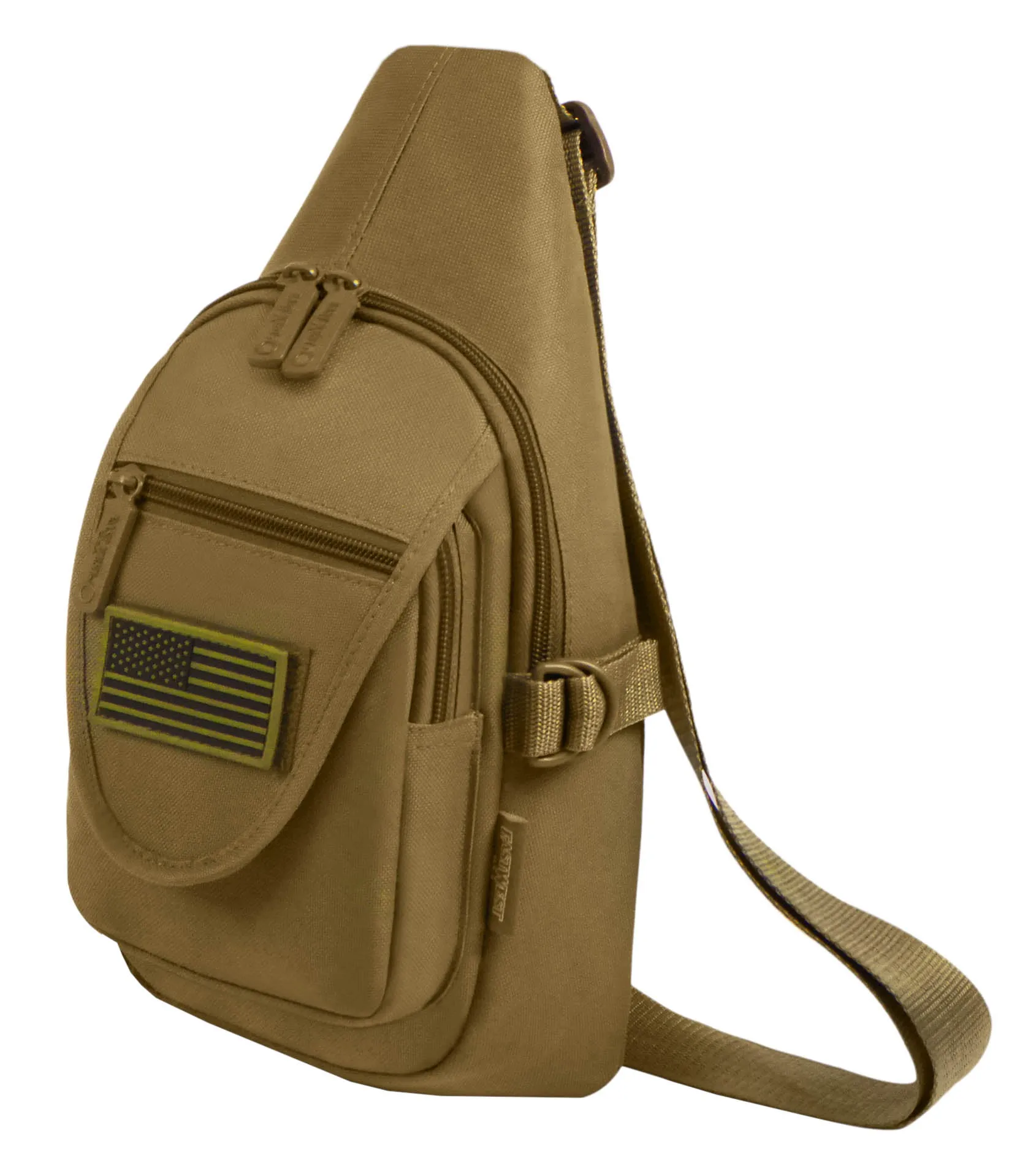 East West USA Tactical Sling Chest Pack Shoulder Utility Bag RT513 TAN