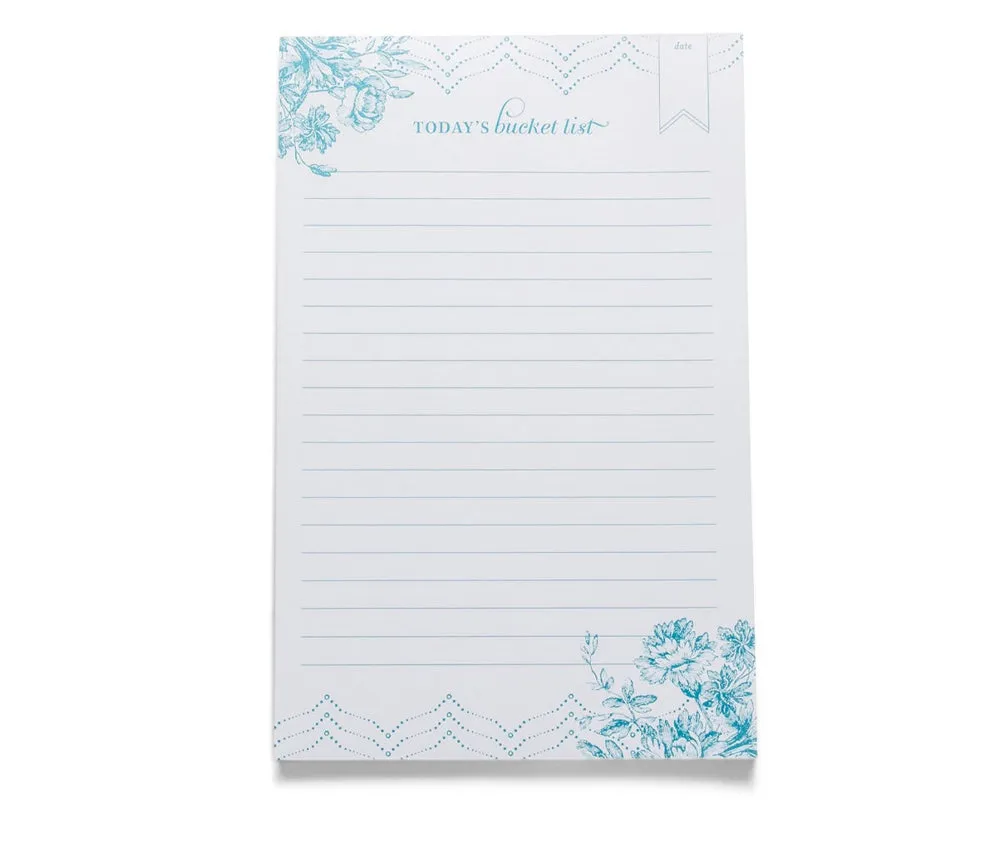 Edge Painted Notepad : Today's Bucket List