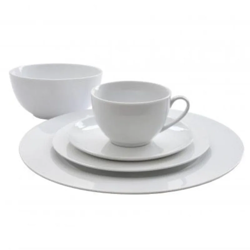 Eetrite Just White Porcelain Dinner Set 20 Piece ER1272
