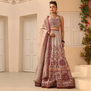 Effortless Elegant Cream Lehenga Set