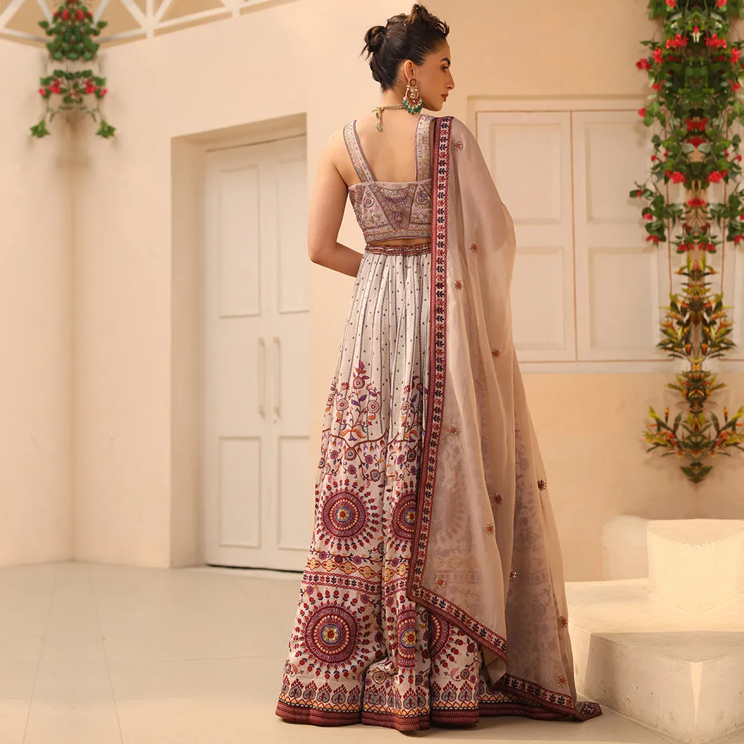 Effortless Elegant Cream Lehenga Set