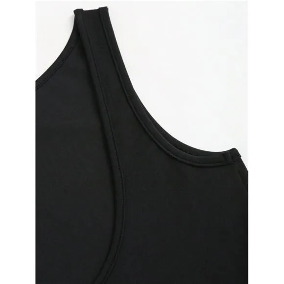 Elegant Open Back Flared Waist Sleeveless Dress Suitable For Evening Event
