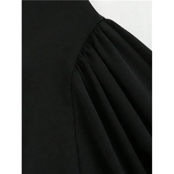 Elegant Open Back Flared Waist Sleeveless Dress Suitable For Evening Event
