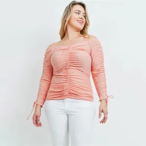 Elle Ruched Eyelet Top 