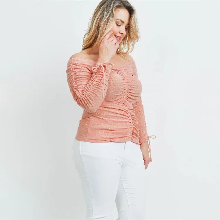 Elle Ruched Eyelet Top 