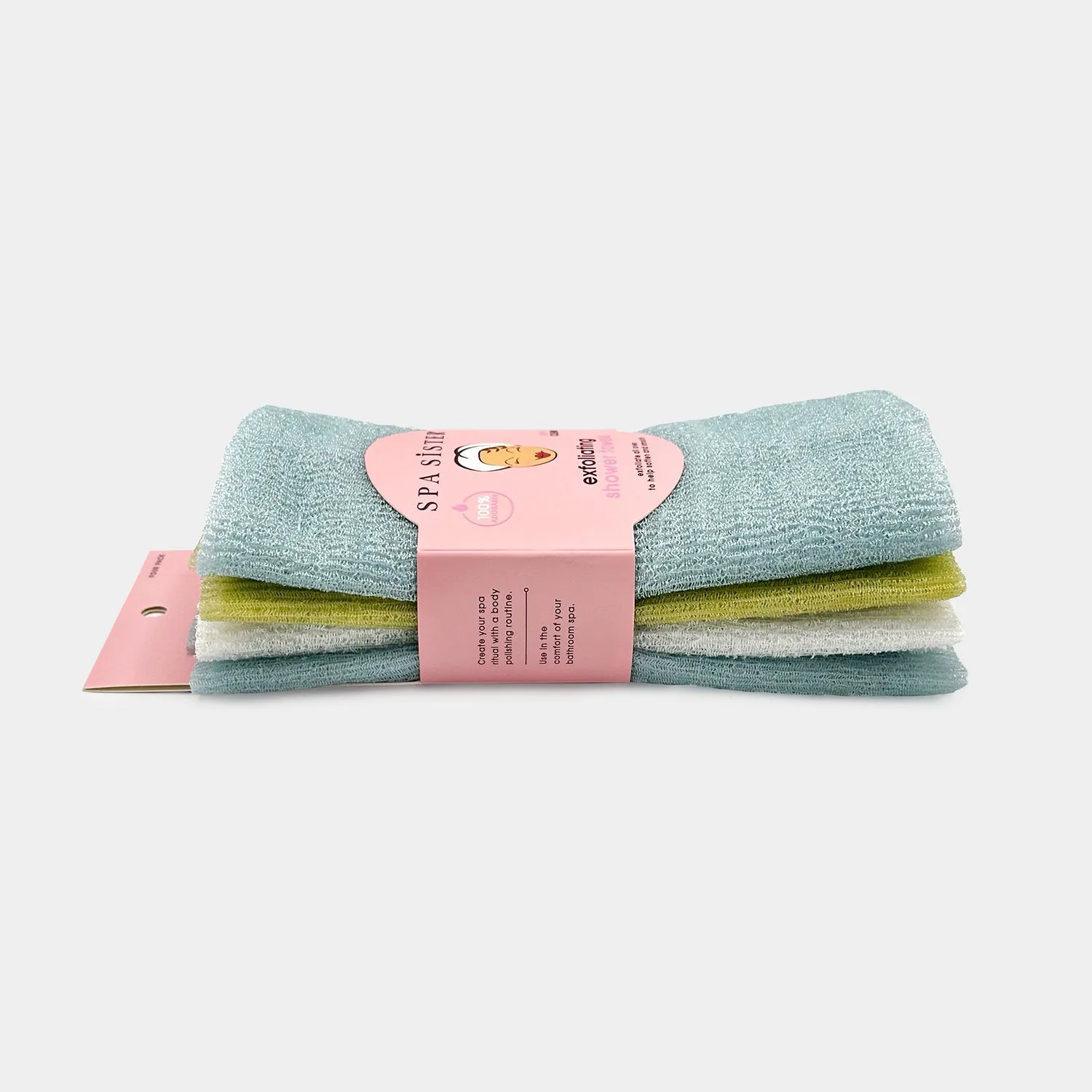 Exfoliating Shower Towels - 4PK