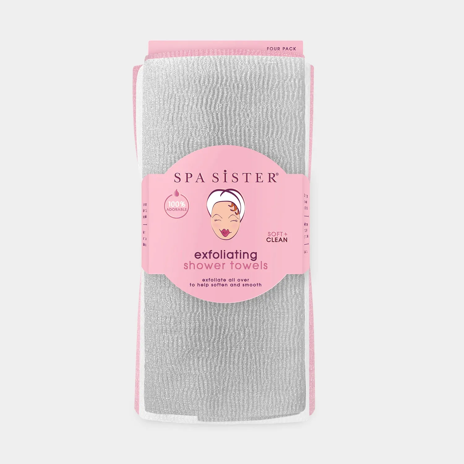 Exfoliating Shower Towels - 4PK