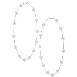 Extra Large Pearl Hoops