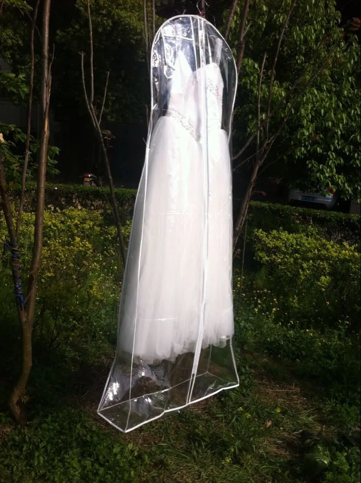 Extra Long Full Length Clear See Through Wedding Dress Garment Bag