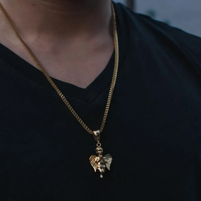 Fallen Cherub Angel Necklace