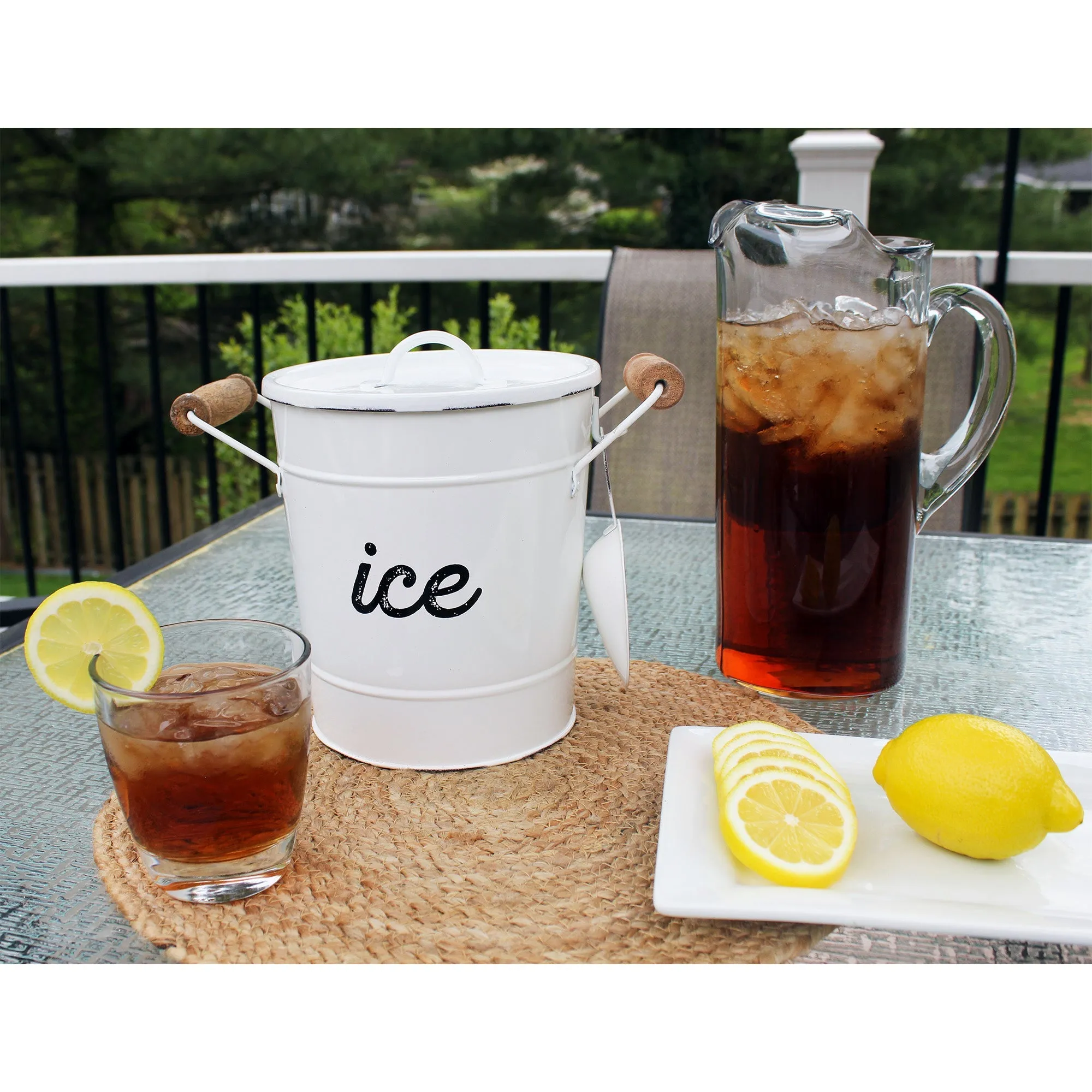 Farmhouse Enamelware Ice Bucket