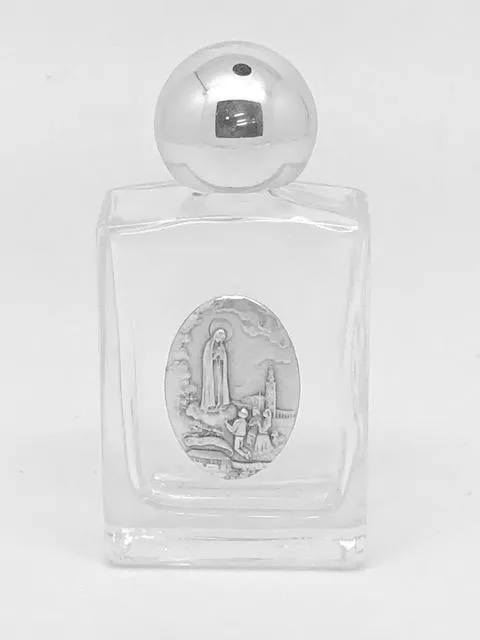 Fatima Glass Holy Water Bottle (3.35 x 1.6")