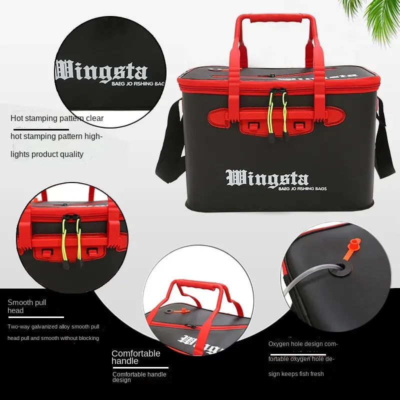 Fishing bag eva fish bucket integrated live bait bag folding fish box