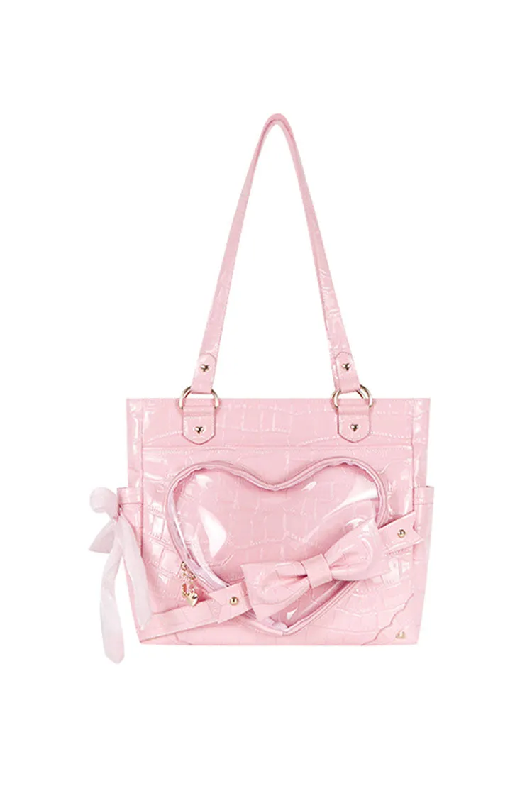 Floating Amber Transparent Love Bowknot Sweet Elegant Lolita Shoulder Bag 4 Colors