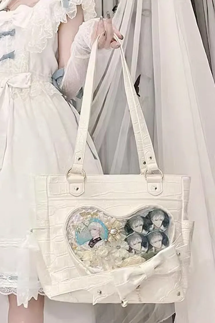 Floating Amber Transparent Love Bowknot Sweet Elegant Lolita Shoulder Bag 4 Colors